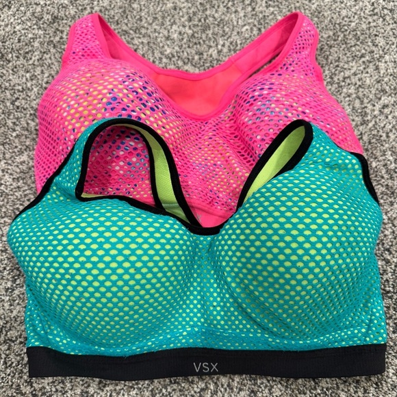 Victoria's Secret Other - Victoria’s Secret VSX Vibrant Sports Bras Mesh Ventilation Activewear Sporty